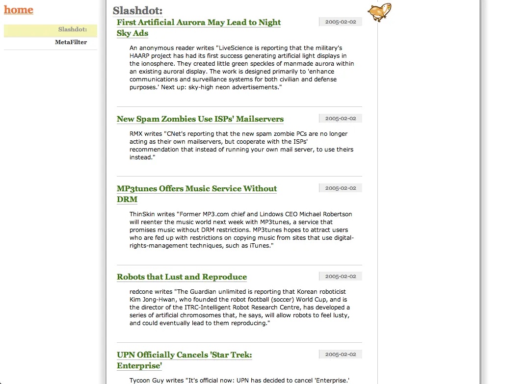 Google Reader Prototype